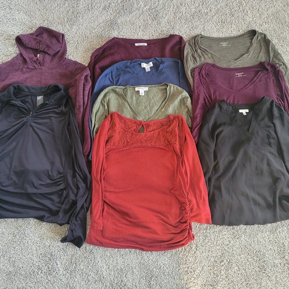 9 Maternity Longsleeve Shirts/Sweaters/Sweatshirts - Picture 1 of 1